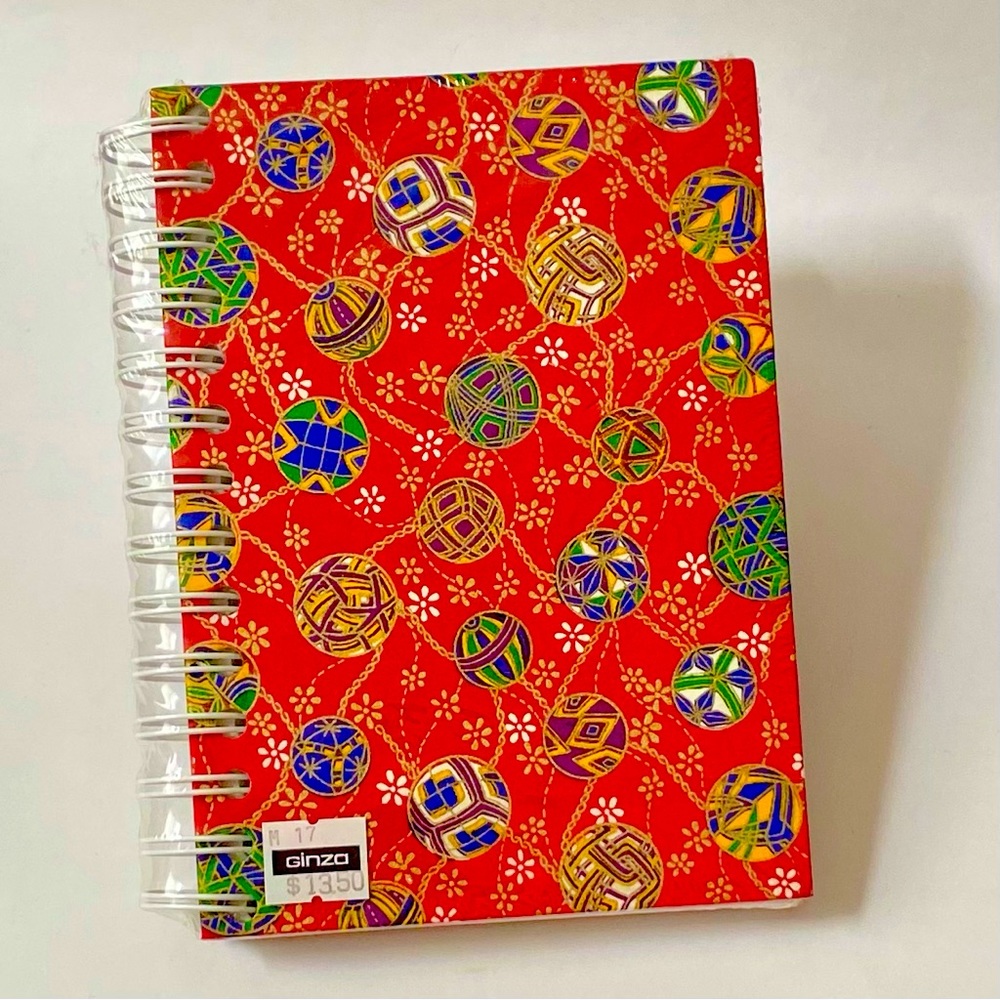 5x7” Spiral Notebook Journal Diary Chiyogami Yuzen Washi Made in Japan *NWT*VTG*